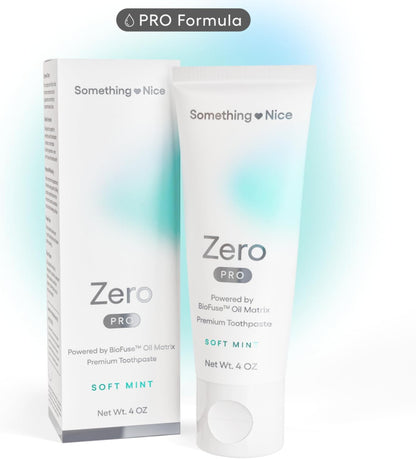 Zero Pro Toothpaste - 10% Nano Hydroxyapatite Toothpaste Fluoride Free with Biofuse Oil Matrix, Remineralizing, Whitening and Enamel Repair for Sensitive Teeth, Adults & Kids, Mint, 4Oz