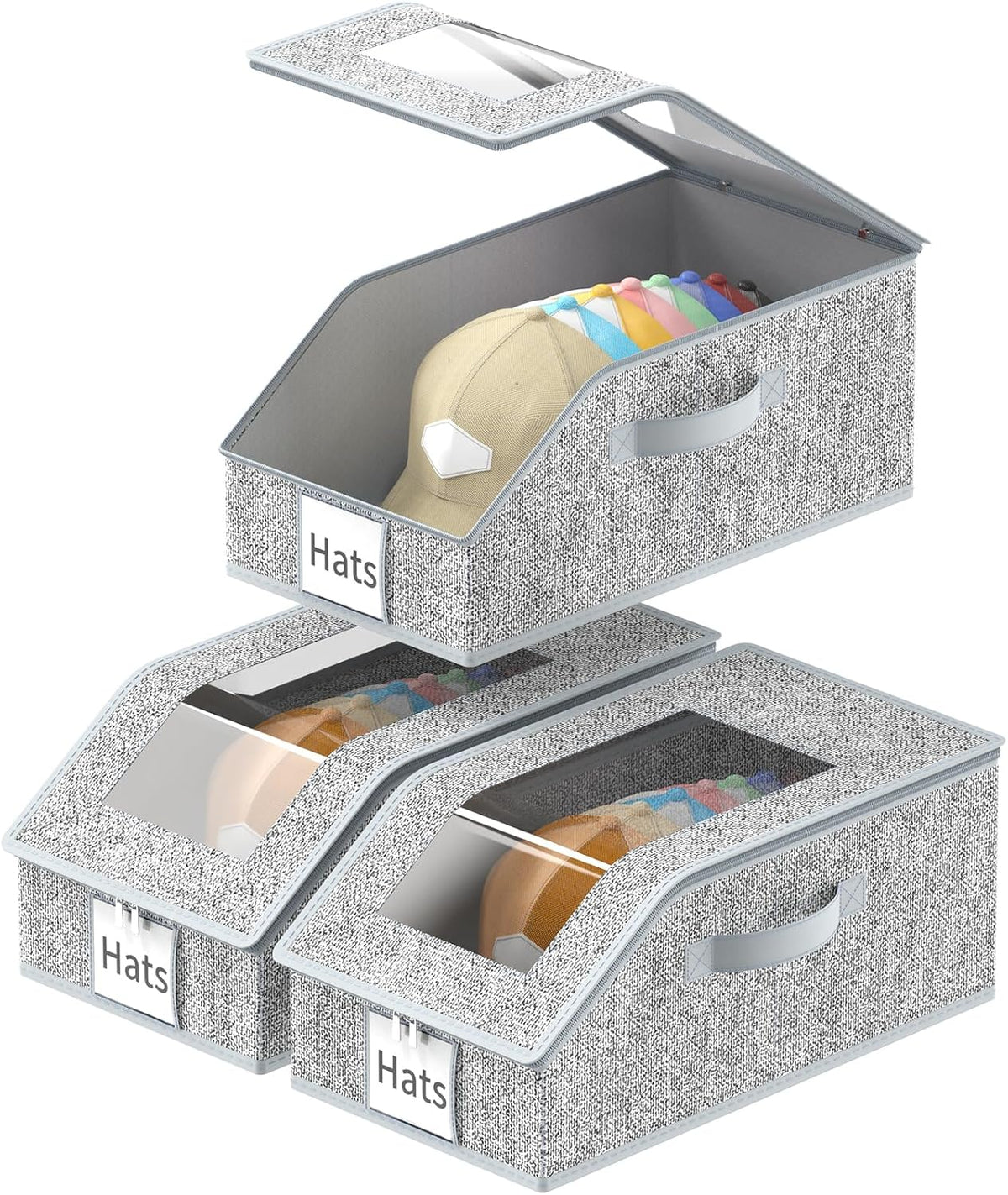 Stackable Hat Storage, Hat Organizer, Baseball Cap Organizer, Quick Access