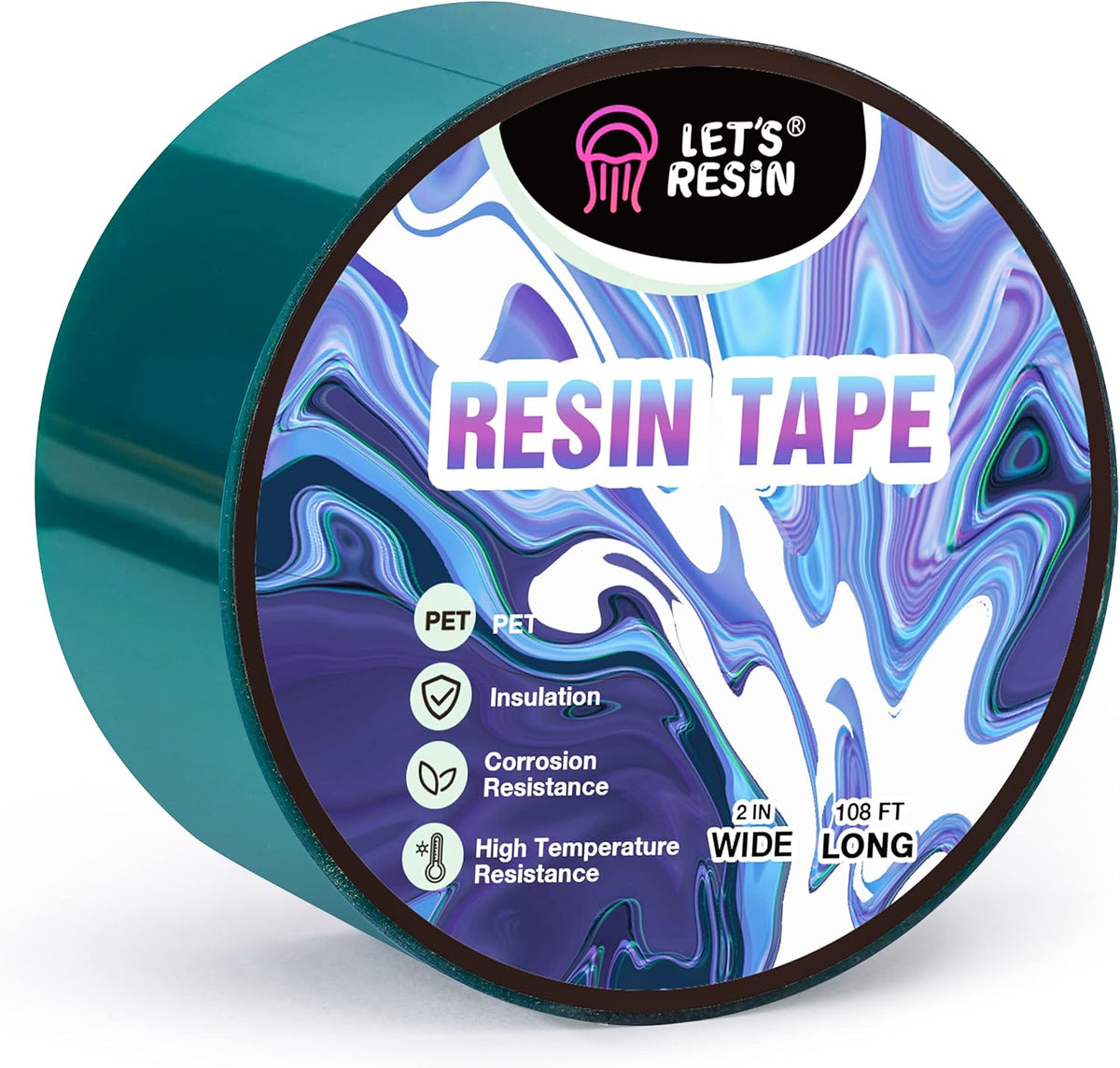 Epoxy Resin Tape, 2 in X 108 Ft, Heat-Resistant Release Tape