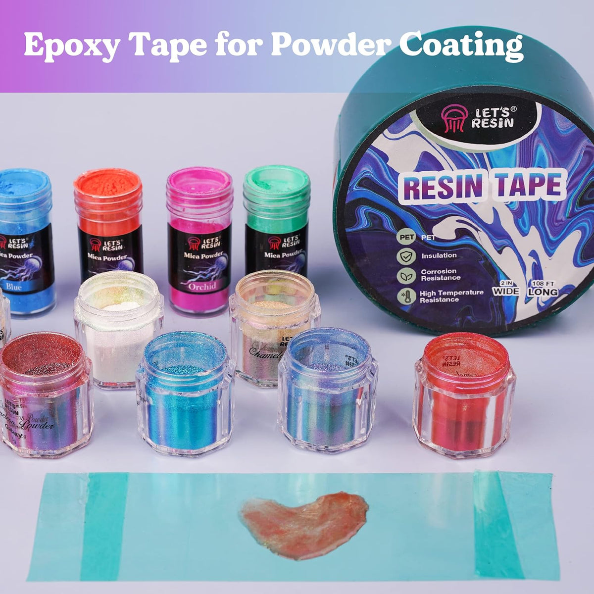 Epoxy Resin Tape, 2 in X 108 Ft, Heat-Resistant Release Tape