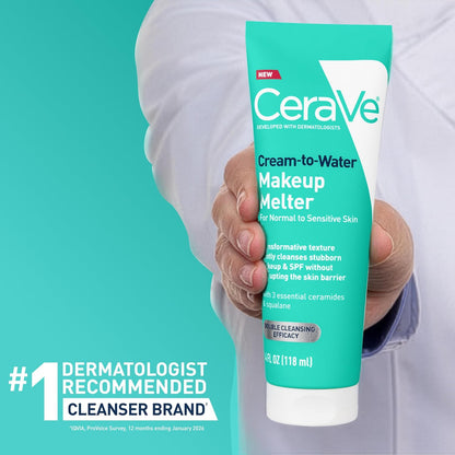 Cream-To-Water Makeup Melter, Facial Cleanser for Makeup Removal,4Oz