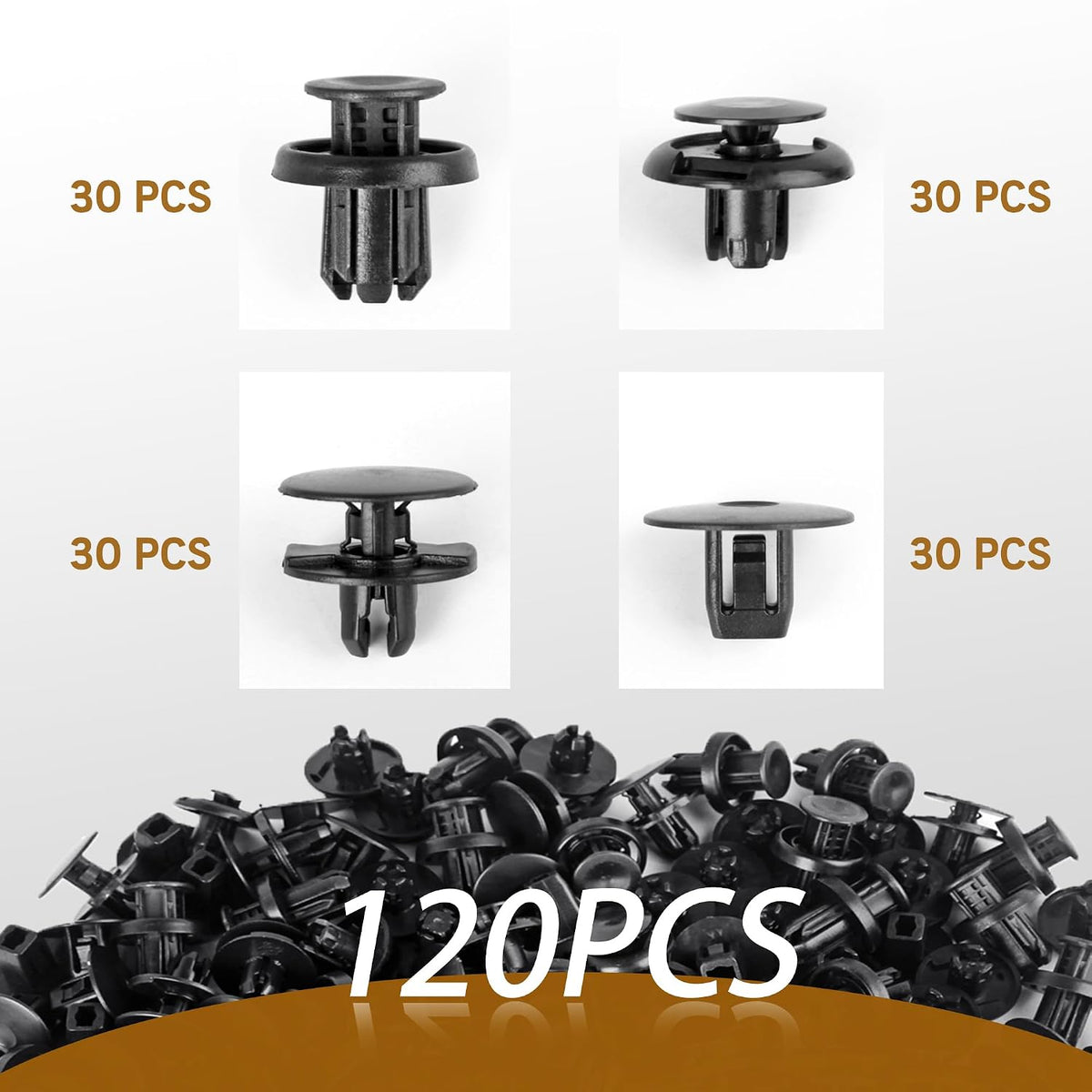 4 in 1 Bumper Fender Liner Clips Fits Honda CR-V Civic Acura Accord
