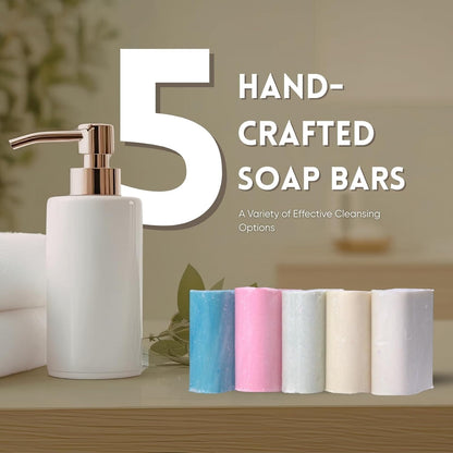 Natural Bar Soap Variety Pack, Moisturizing Soap Bars - 5 Bars
