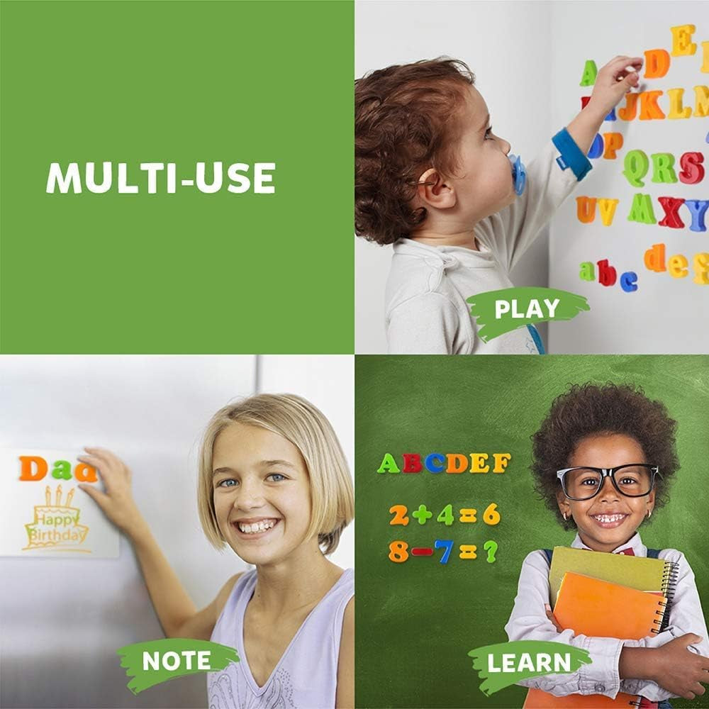 Magnetic Letters Numbers Alphabet Fridge Magnets Colorful Plastic ABC 123 Educational Toy Set Preschool Learning Spelling Counting Uppercase Lowercase Math for 3 4 5 Years Kid(78 Pcs)