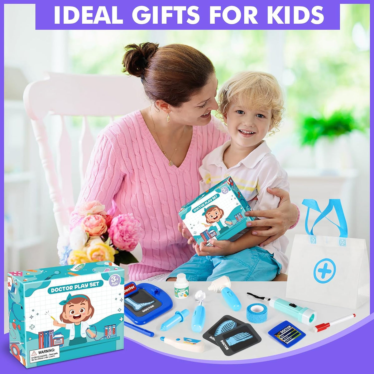 Kids Doctor Play Set with Stethoscope,Doctor Kit for Kids Ages 3-5