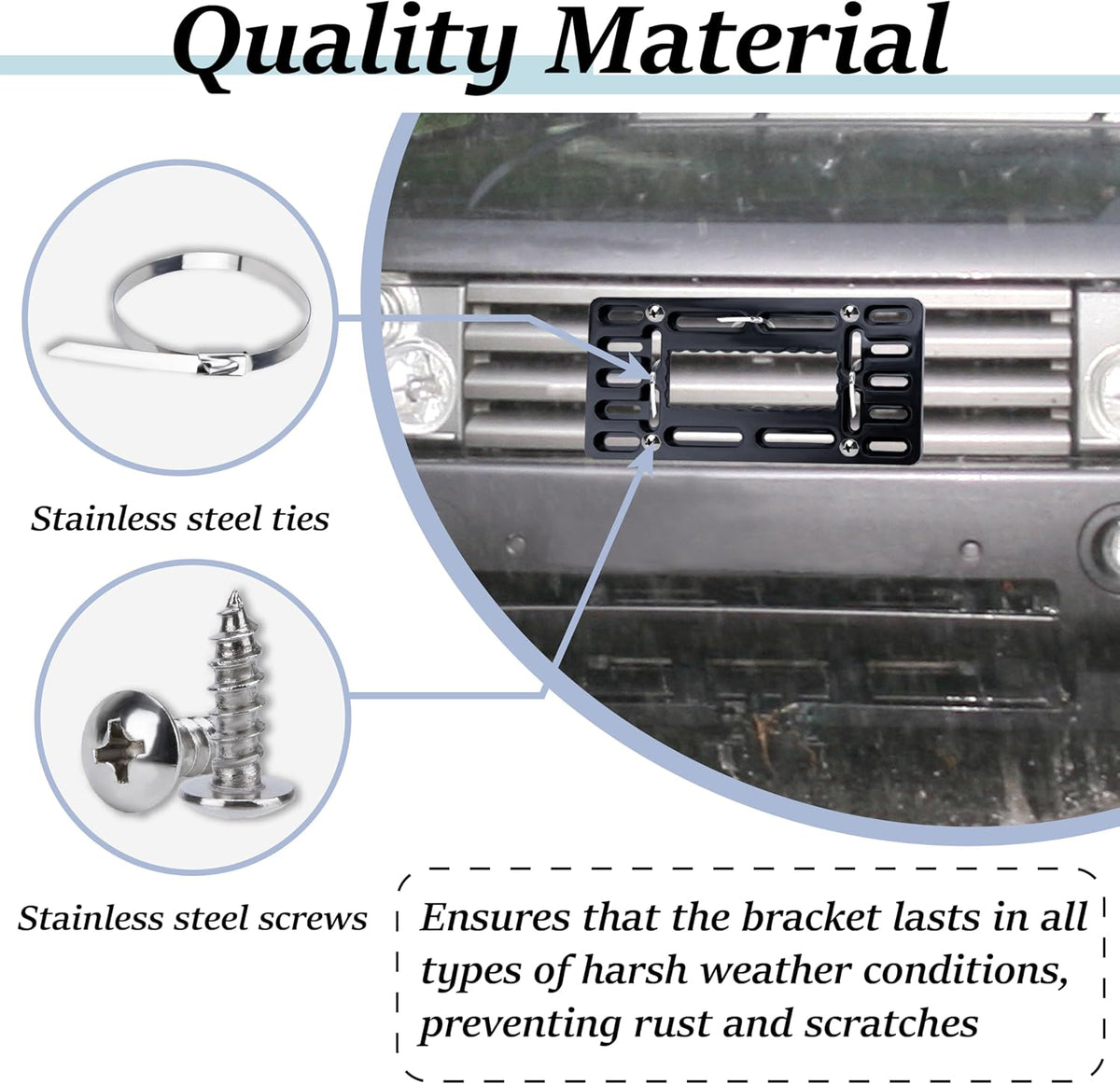 License Plate Bracket Holder, Front License Plate Frames, Universal Kit