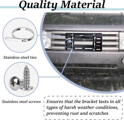 License Plate Bracket Holder, Front License Plate Frames, Universal Kit