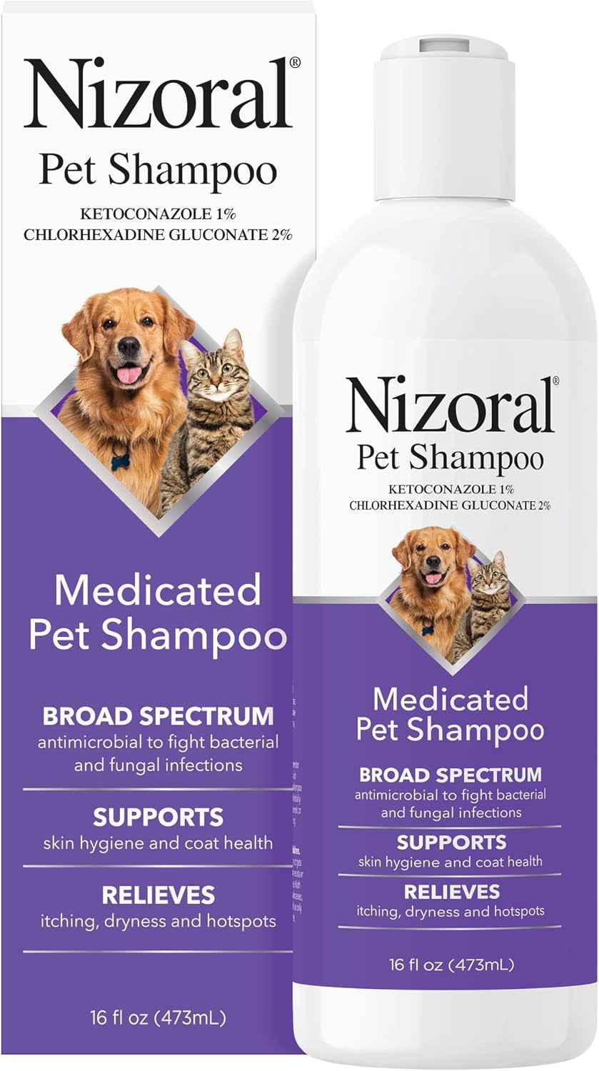 Ketoconazole Pet Shampoo, 16 Oz, Chlorhexidine, Dogs & Cats