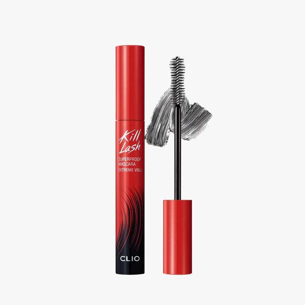 Kill Lash Superproof Mascara, Tubing Mascara, Smudge-Proof, Flake-Proof & Clump-Free, Extreme Volumizing False-Lash Effect, Warm Water Removal, Safe for Sensitive Eyes (004 Extreme Volume)