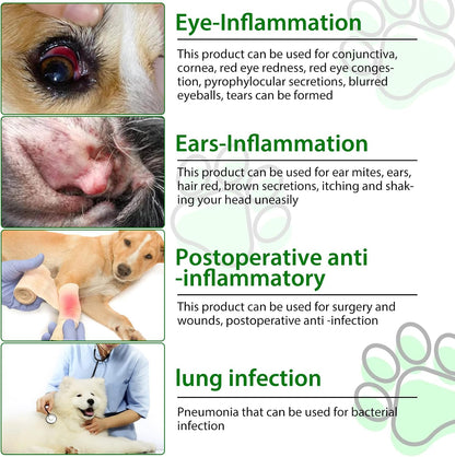 Dog Antibiotics, Natural Antibiotics for Dogs, Dog Multivitamin Herbal Supplements 60Ml