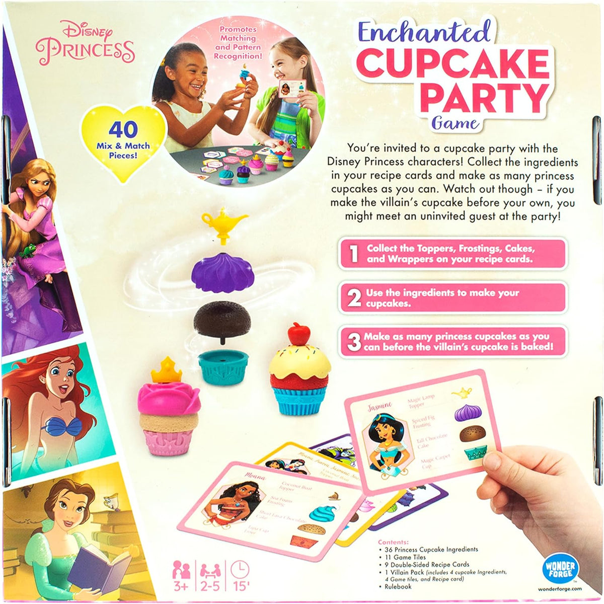 Disney Princess Enchanted Cupcake Party Game - Exciting Matching Game | Fun for Kids & Adults | Ideal for Disney Princesses Enthusiasts | Two Game Modes | Gaming Experience