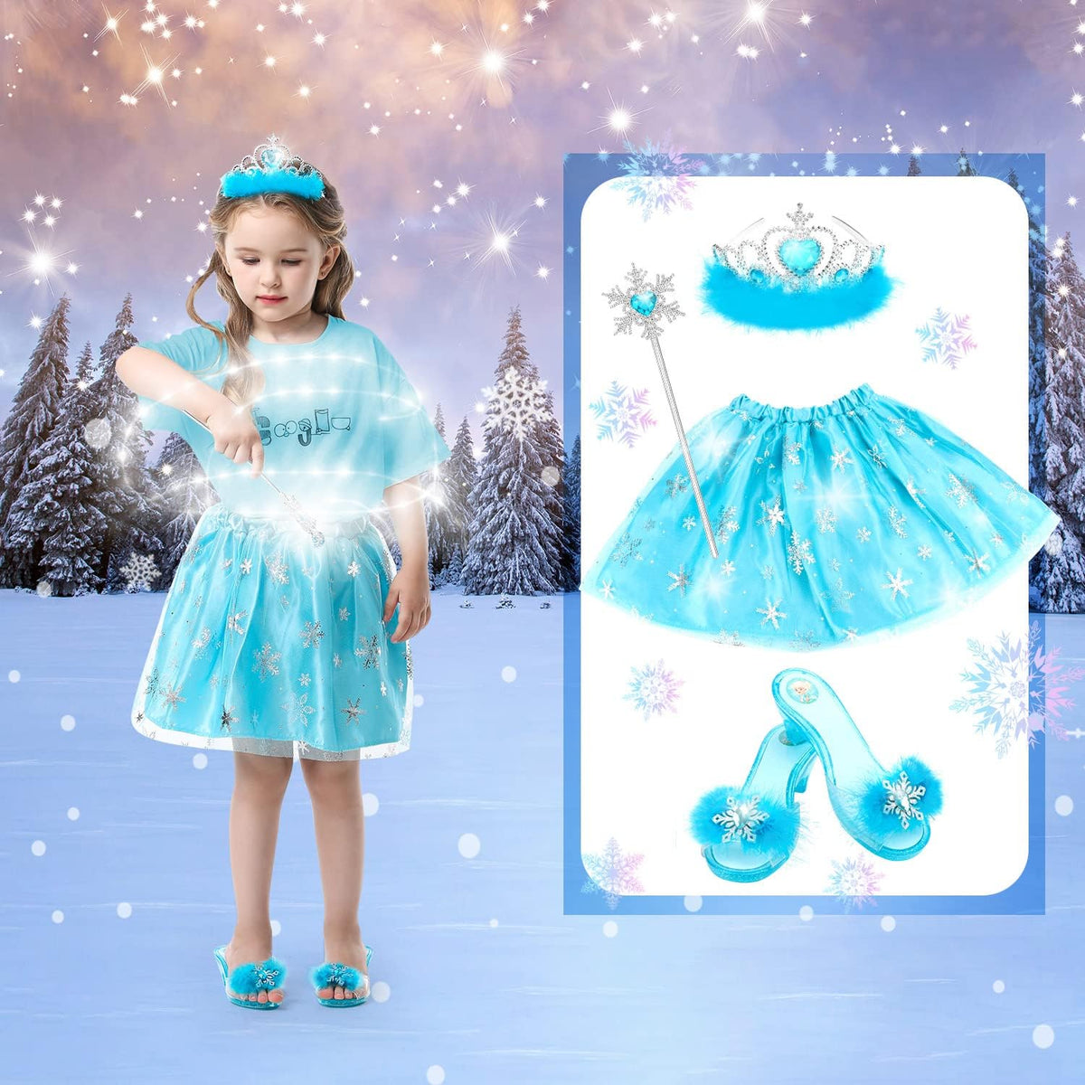 Princess Dress up for Girl 3 4 5 6 Years Old Birthday Gifts Toys