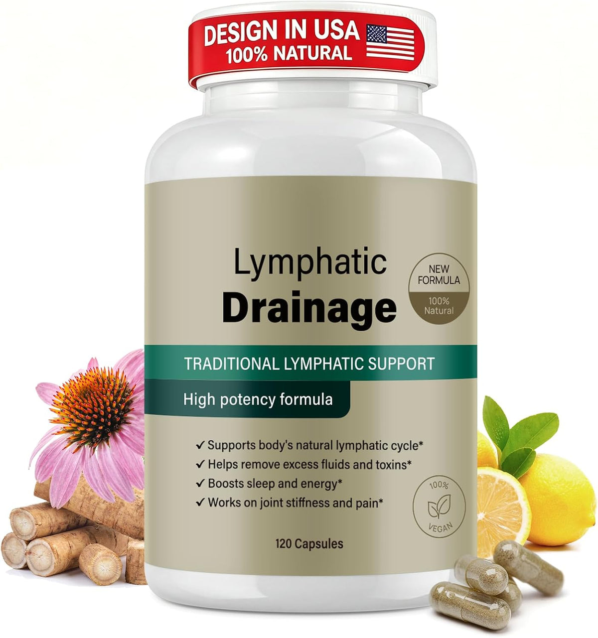 Lymphatic Drainage Supplements, Lymphatic Drainage Capsules for Immune