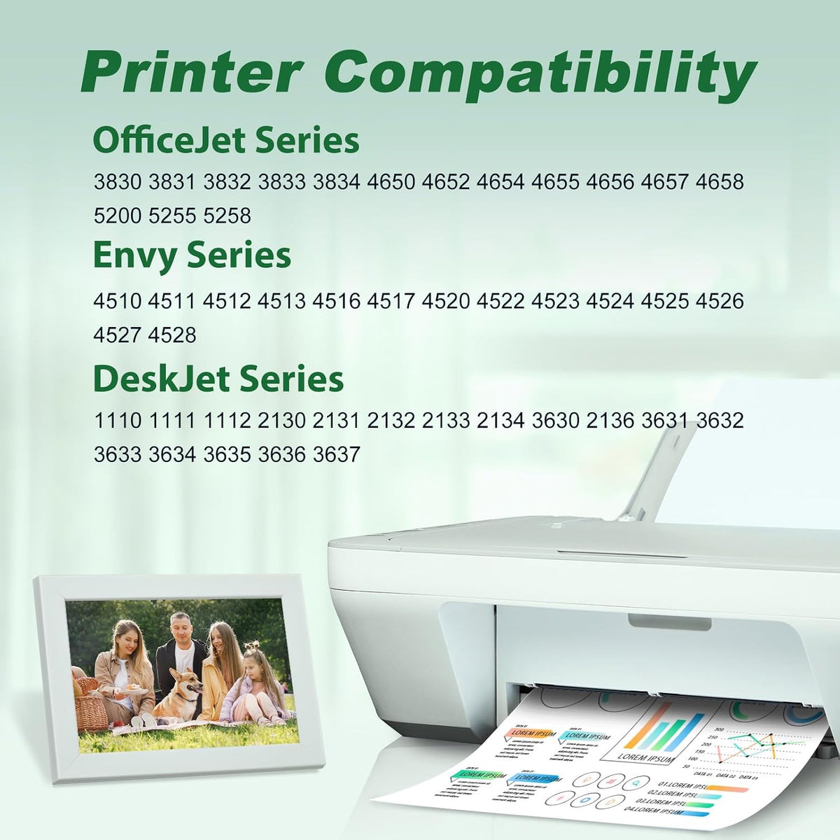63XL Ink Cartridges Black and Color Replacement for HP Ink 63
