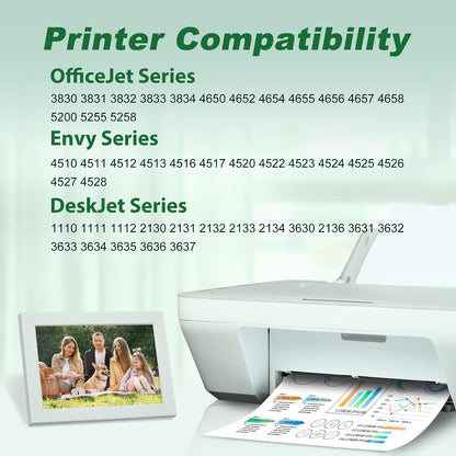 63XL Ink Cartridges Black and Color Replacement for HP Ink 63