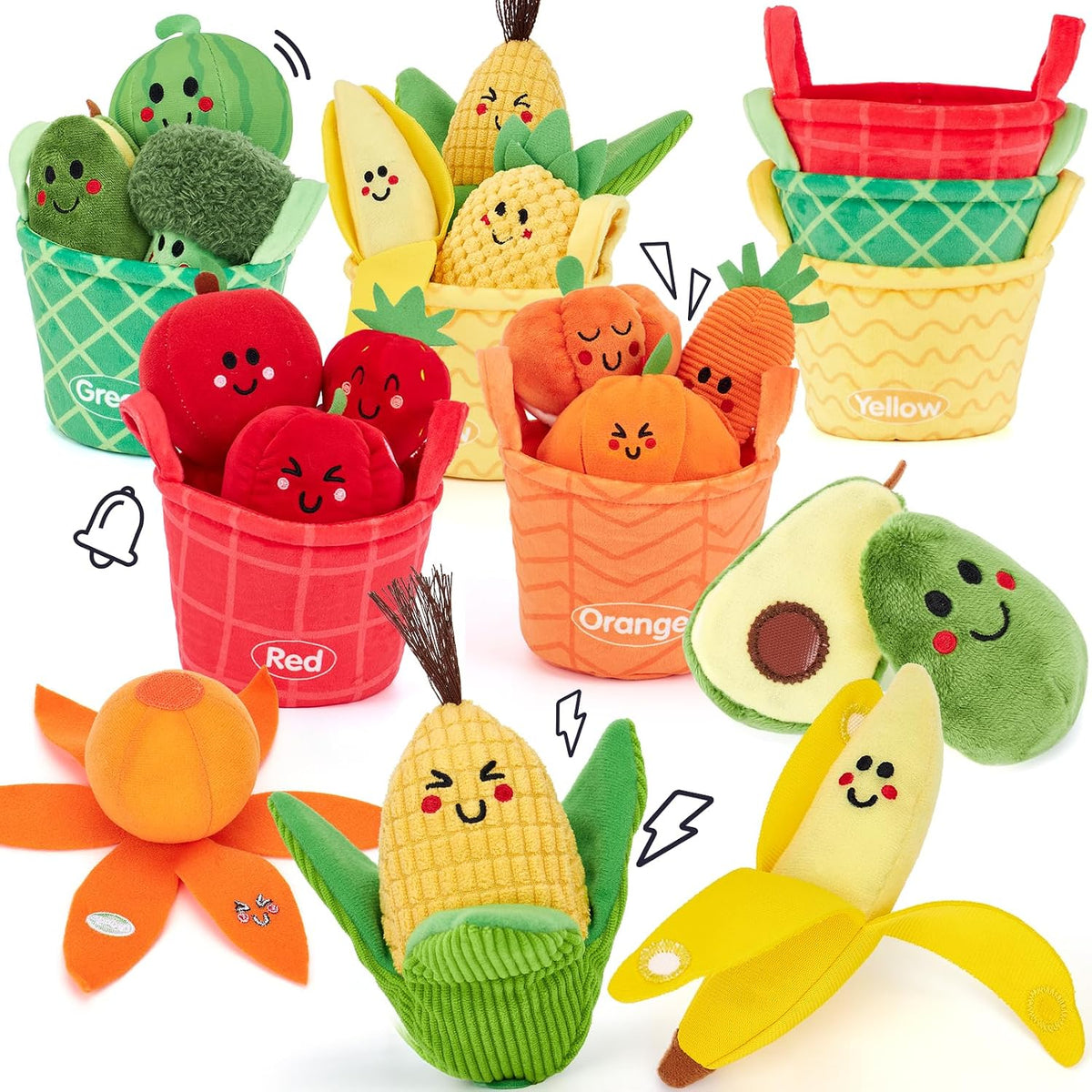 Baby Sensory Toys Montessori Toys 1 Year Old Fruit Vegetable 16Pcs