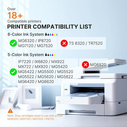250XL 251XL Ink Cartridge for Canon PGI-250XL CLI-251XL for MX922 (15 Pack)