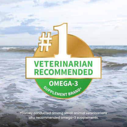 Nutramax Welactin Omega-3 Fish Oil Supplement for Dogs, Soft Chews, 60Ct