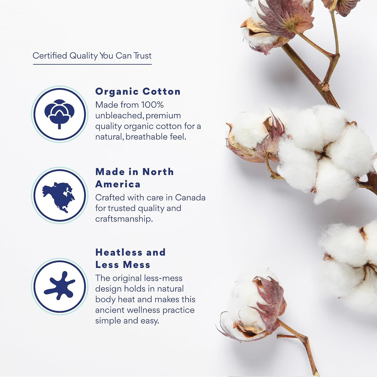 Organic Cotton Flannel Castor Oil Pack