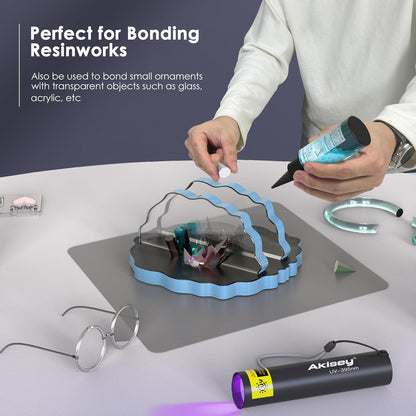 50G UV Resin Kit with Light for Bonding & Fast Curing in Seconds