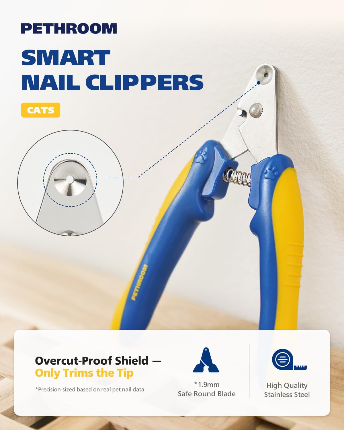 Cat Nail Clipper Trimmer for Indoor Cats, 2Mm Circular Cut Hole
