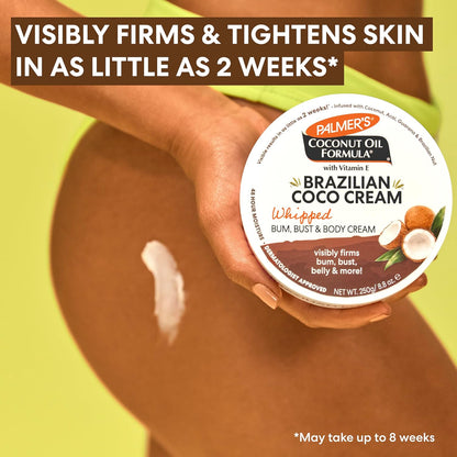 Firming Body Cream, Brazilian Coco Coconut Oil Formula (8.8 Fl Oz)
