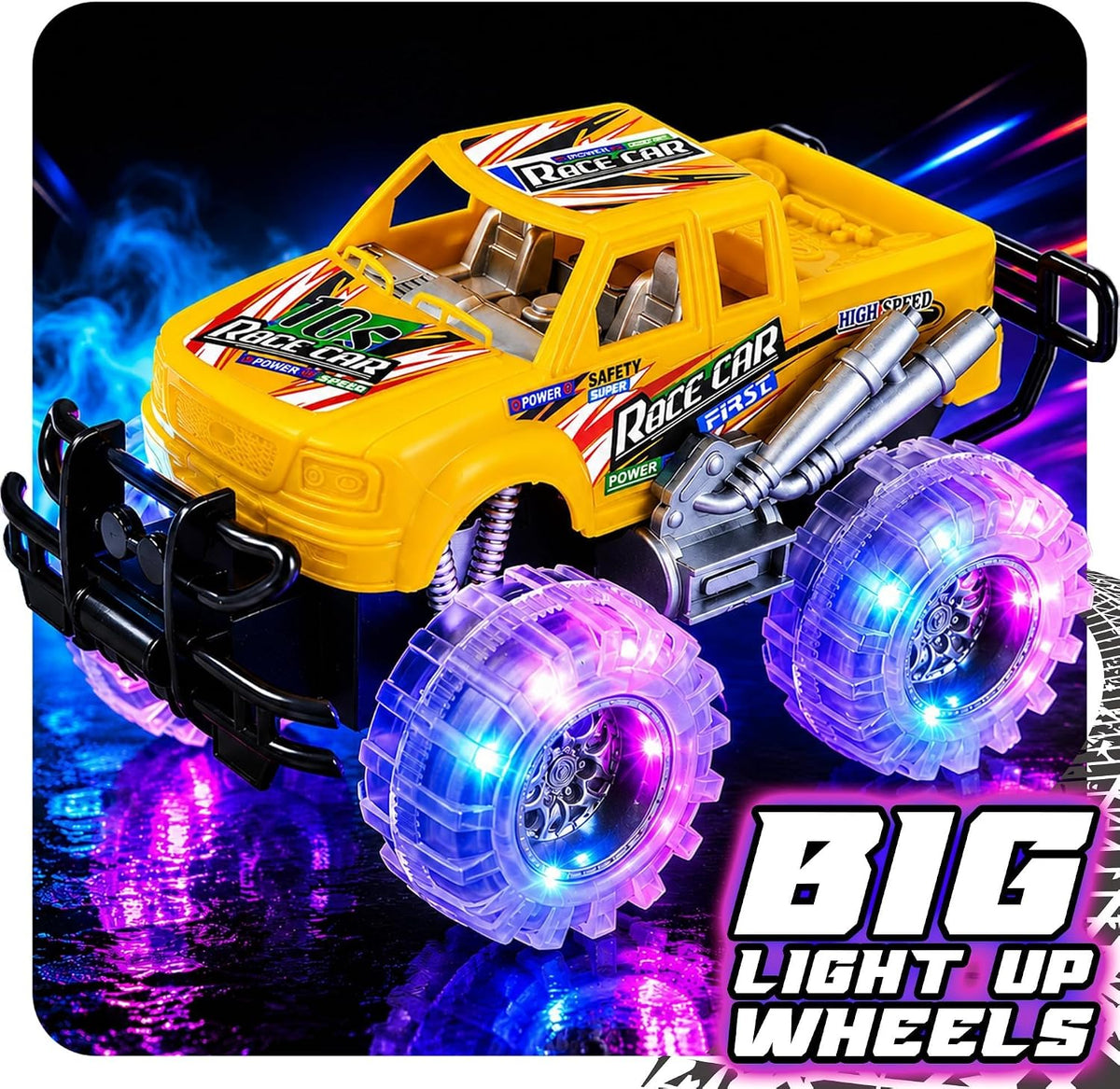 Light up Monster Truck Toys for Toddler Boys, Toy Cars Gift
