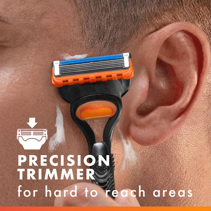 Fusion5 Razors for Men, 1 Razor, 4 Blade Refills, Lubrastrip for a More Comfortable Shave