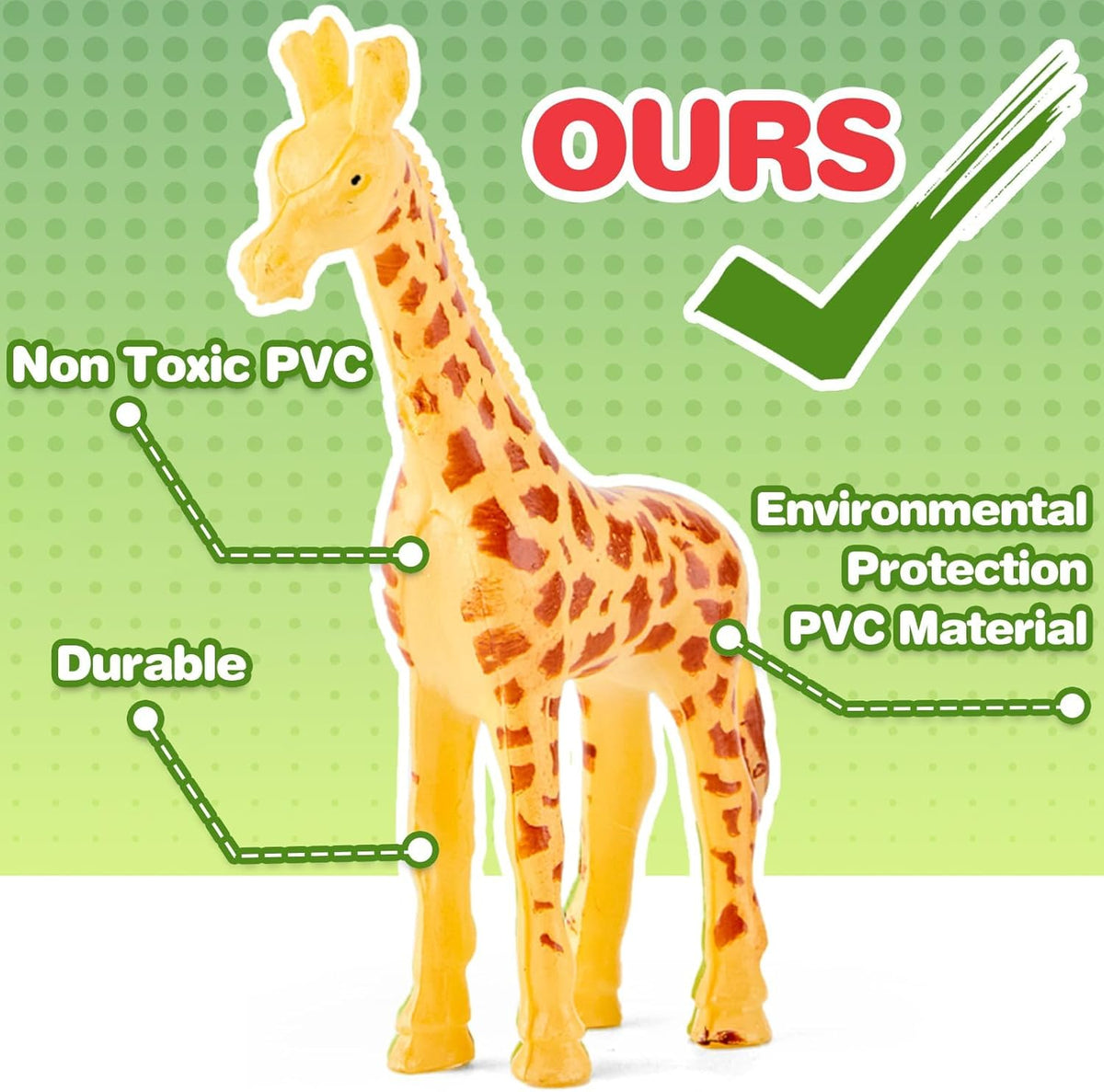 60 Piece Mini Zoo Animal Toy with Gift Box, Plastic Jungle Animal Figurines