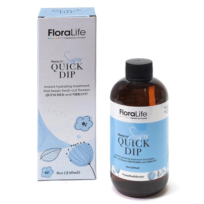 Quick Dip Solution for Boosting Fresh-Cut Flowers Hydration, 8Oz