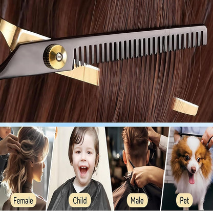 12 PCS Hair Cutting Scissors Kit, 6.5 Inch VG10 Shears for Home & Salon