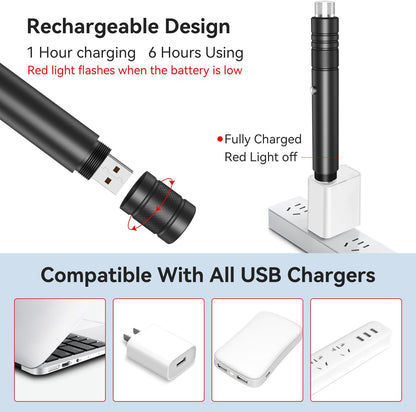 [2 Packs Green+Red] Rechargeable Laser Pointer High Power Green Red Beam Laser Light Long Distance Range for TV/LED/LCD Screens Tactical Flashlights Presentation Office/Outdoors/Astronomic