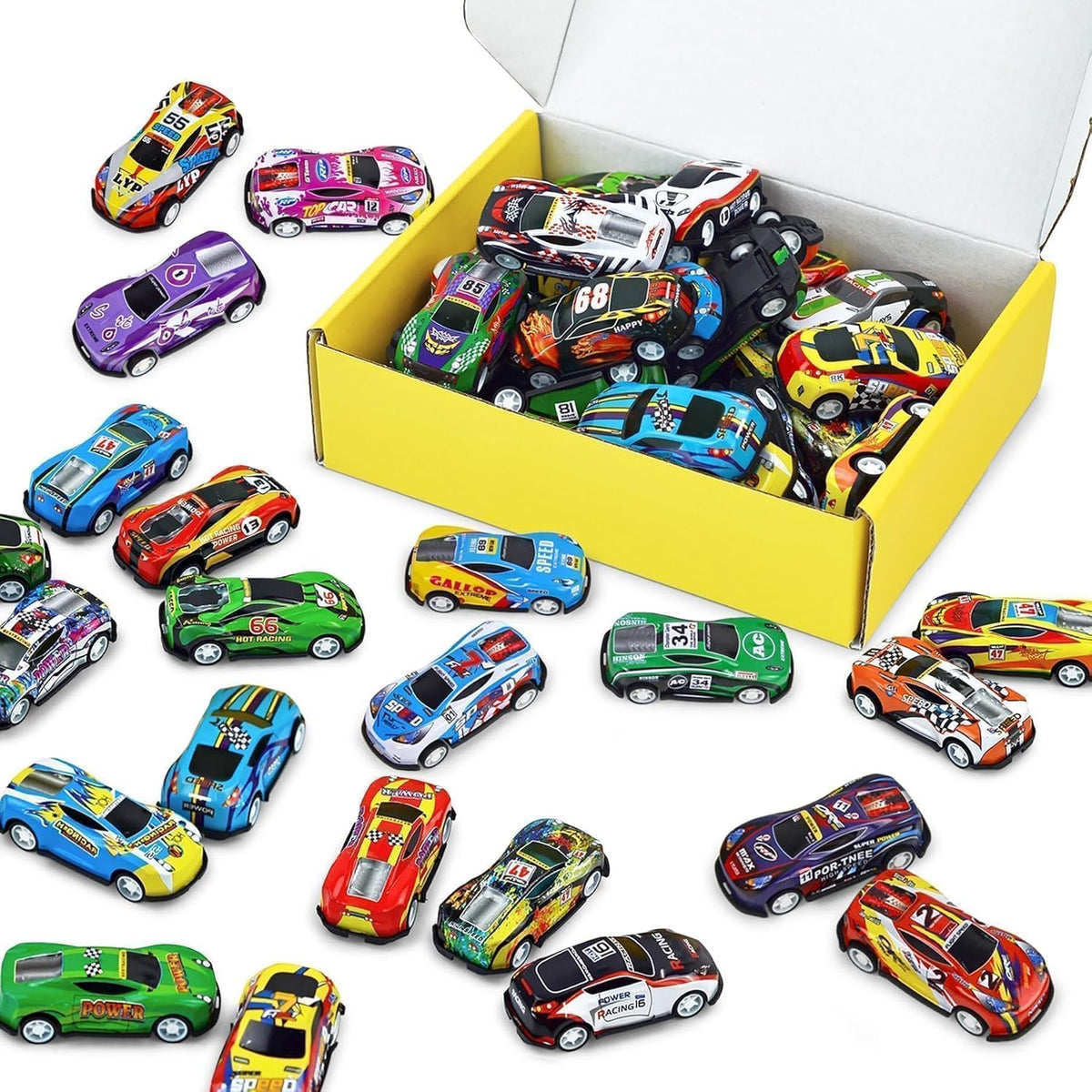 30 Toy Cars for Kids, Mini Race Car Party Favors & Classroom Prizes