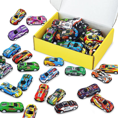 30 Toy Cars for Kids, Mini Race Car Party Favors & Classroom Prizes