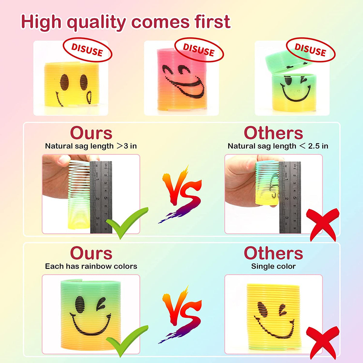 24 Pcs Mini Spring Party Favors for Kids 3-5 4-8, Goodie Bags Stuffers for Birthday Party, Classroom Prizes Kids Prizes, Small Bulk Toys Gifts (4 Smile)