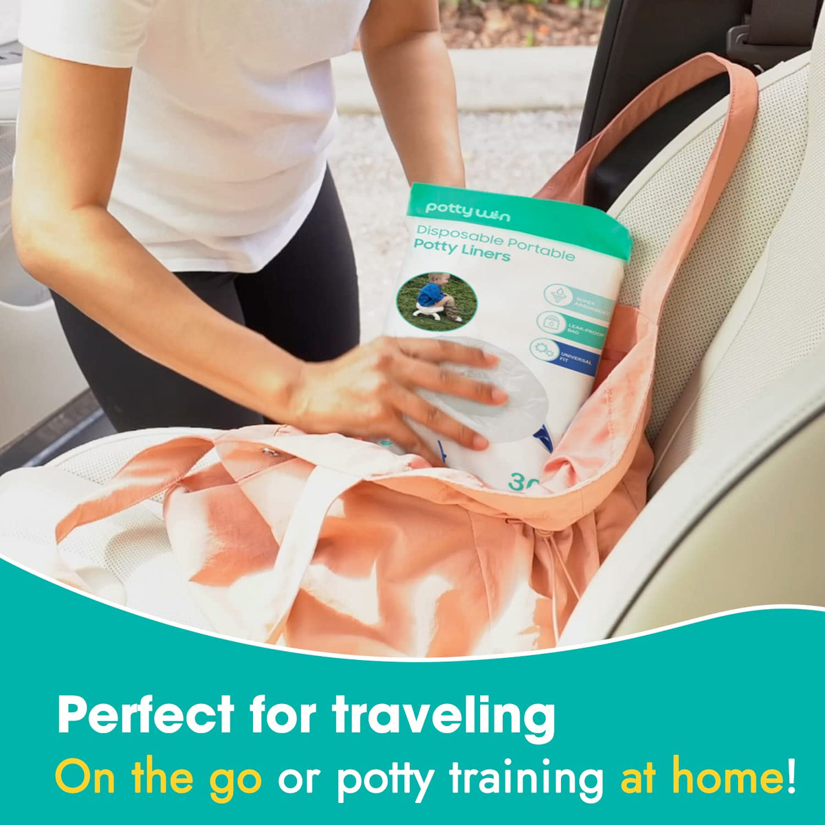 [30 Counts] Disposable Potty Liners Compatible with OXO Tot 2-In-1 Go Potty