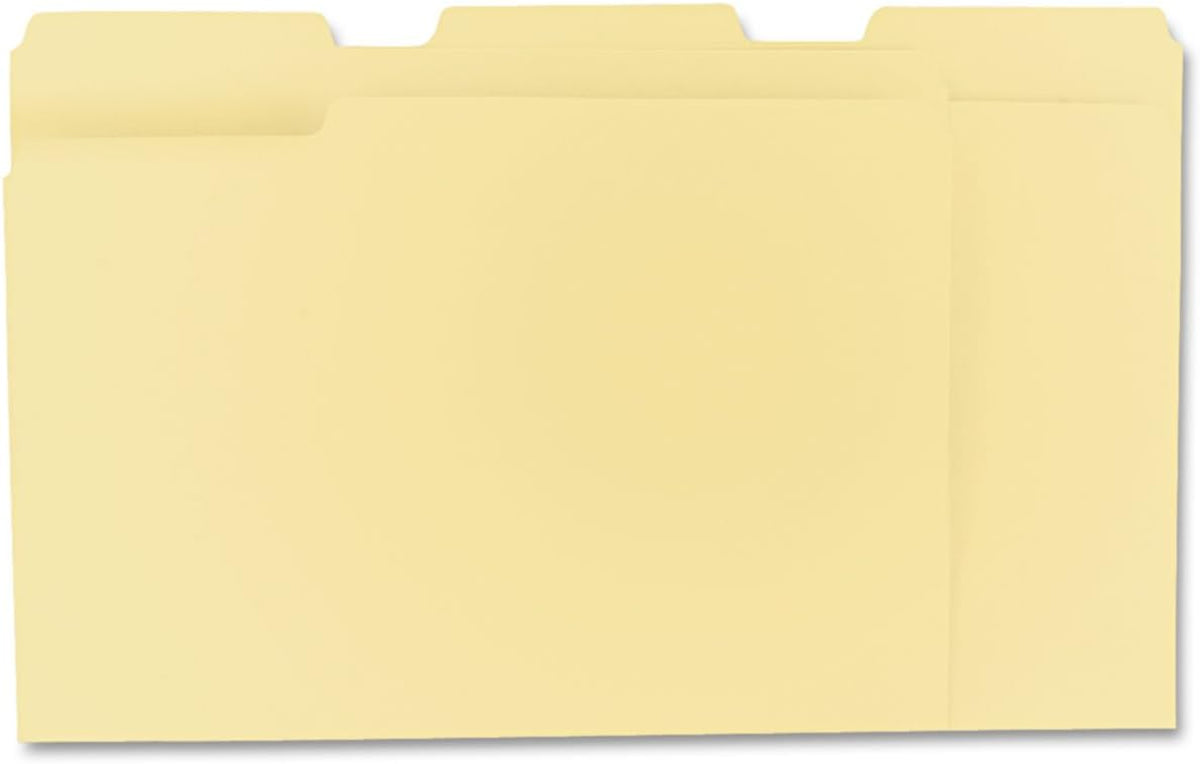 File Folders, 100 Pack, Durable Manila Folders, Letter Size (8.5" X 11"), 3 Top Tabs for Easy Labeling, Everyday Filing Essential for Offices, Classrooms & Home Document Organization