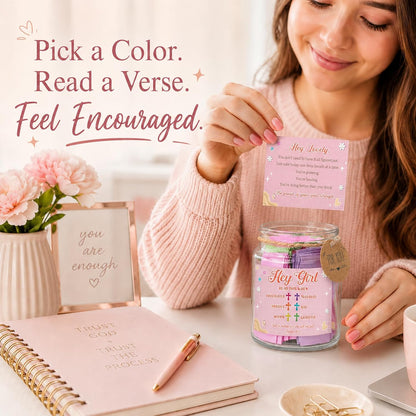 Bible Verse Jar for Teen Girl – Teen Girl Gifts Trendy Stuff, Christian Gift for Teens, Graduation Gifts