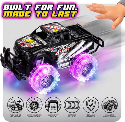 Light up Monster Truck Toys for Toddler Boys, Toy Cars Gift
