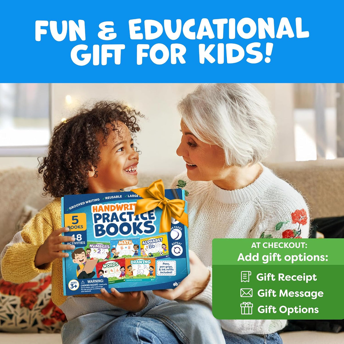 Magic Grooved Writing Practice Books for Kids 3-7