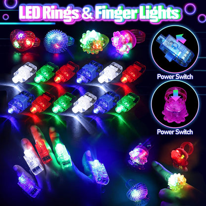 150Pcs Glow in the Dark Party Supplies for Kids and Adults