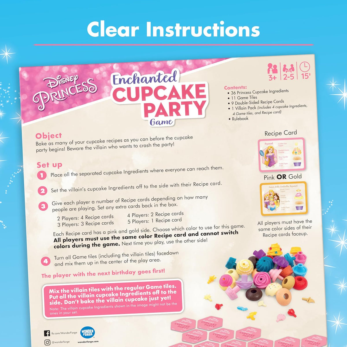 Disney Princess Enchanted Cupcake Party Game - Exciting Matching Game | Fun for Kids & Adults | Ideal for Disney Princesses Enthusiasts | Two Game Modes | Gaming Experience