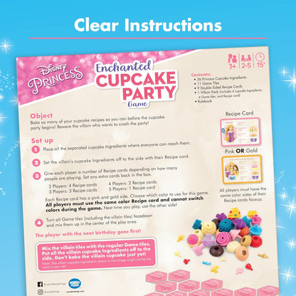 Disney Princess Enchanted Cupcake Party Game - Exciting Matching Game | Fun for Kids & Adults | Ideal for Disney Princesses Enthusiasts | Two Game Modes | Gaming Experience