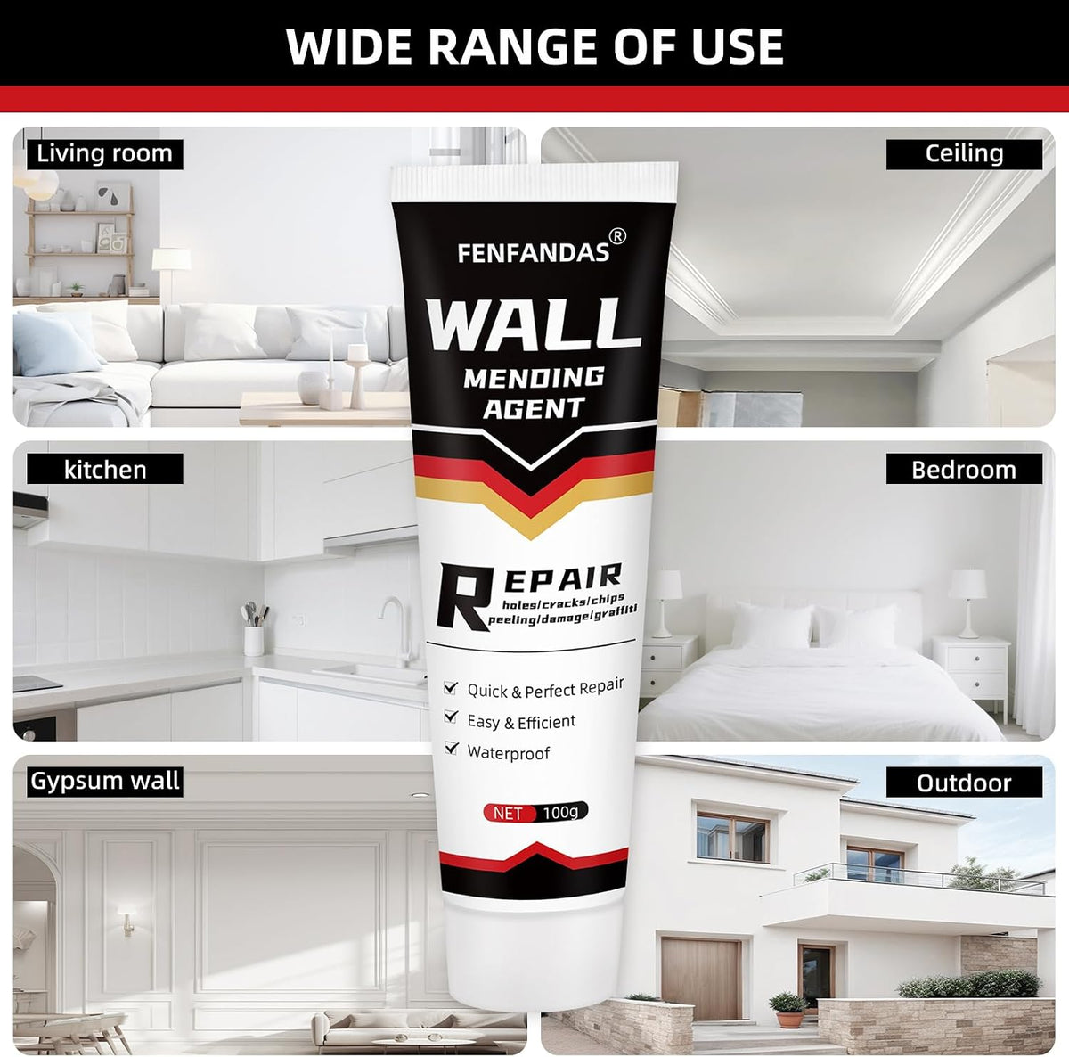 Drywall Repair Kit, Drywall Hole Patch Repair Kit Spackle Wall Repair Kit
