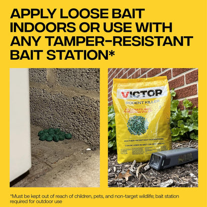 Rodent Killer, 4 Lb Fish-Flavored Bait Balls, Mouse Poisoning Bait