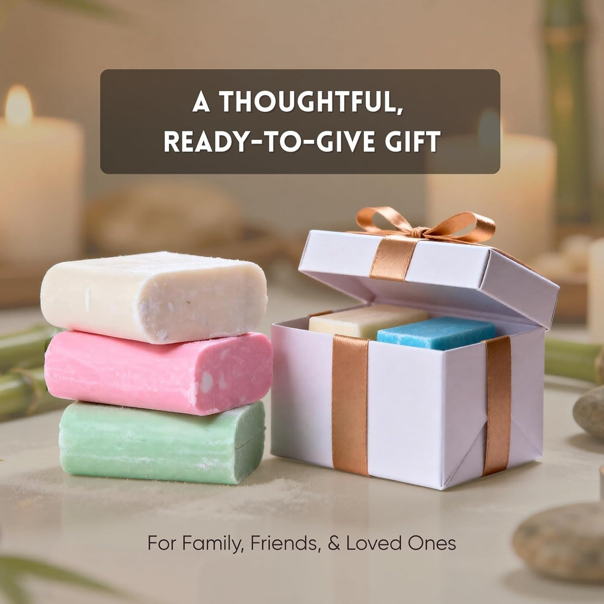 Natural Bar Soap Variety Pack, Moisturizing Soap Bars - 5 Bars