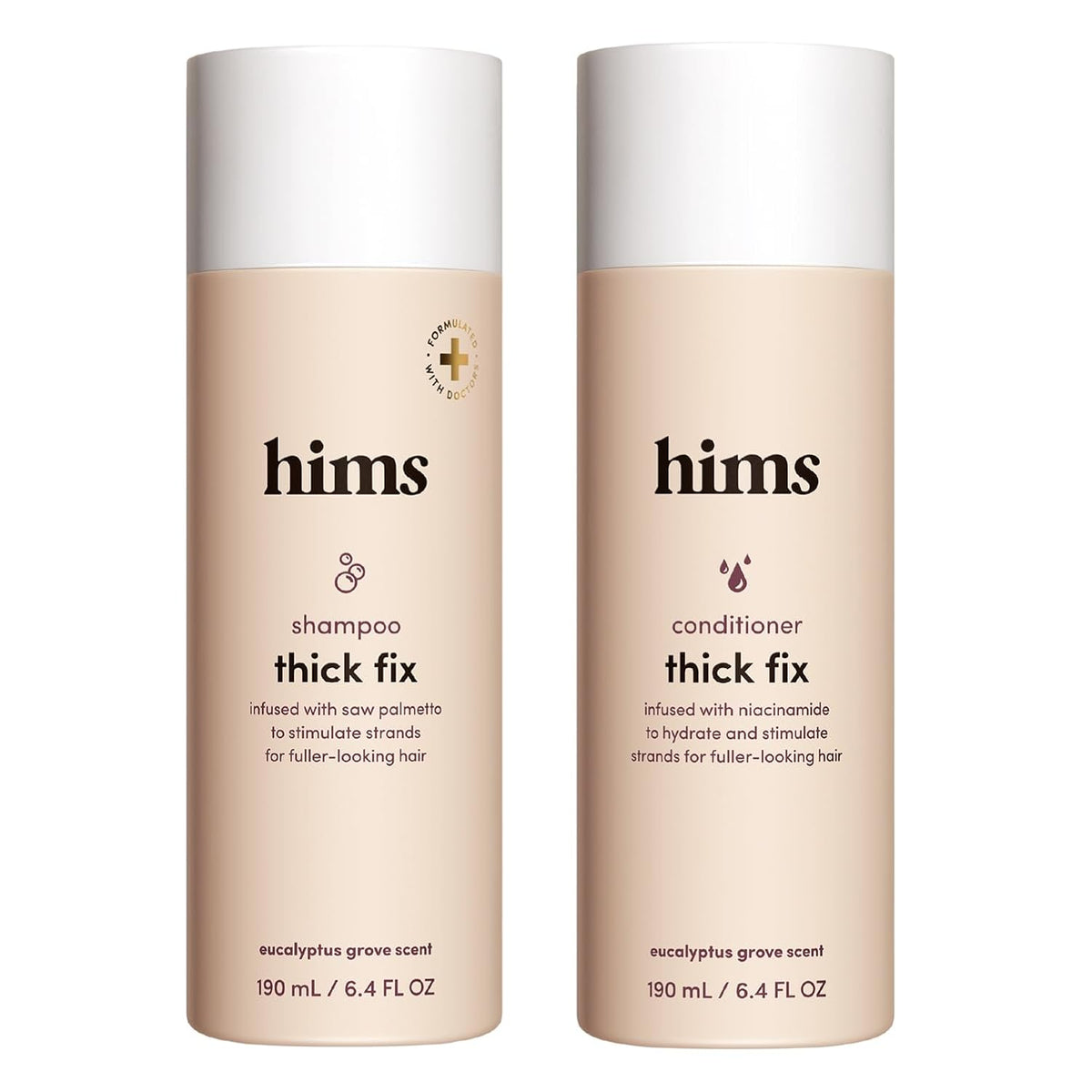 Hims Thick Fix Shampoo & Conditioner, Saw Palmetto, Eucalyptus, 6.4 Fl Oz