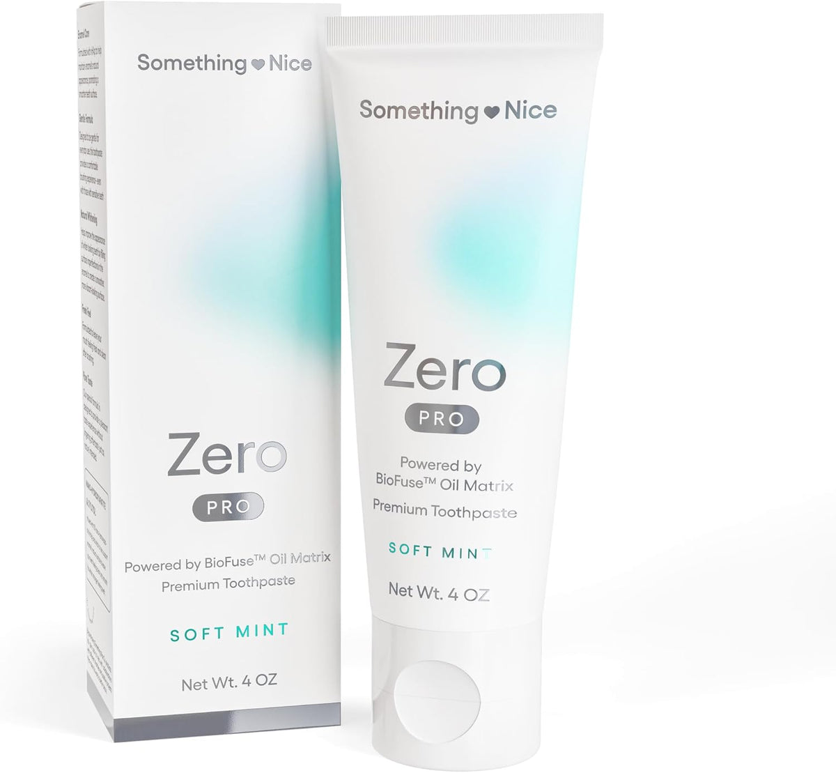 Zero Pro Toothpaste - 10% Nano Hydroxyapatite Toothpaste Fluoride Free with Biofuse Oil Matrix, Remineralizing, Whitening and Enamel Repair for Sensitive Teeth, Adults & Kids, Mint, 4Oz