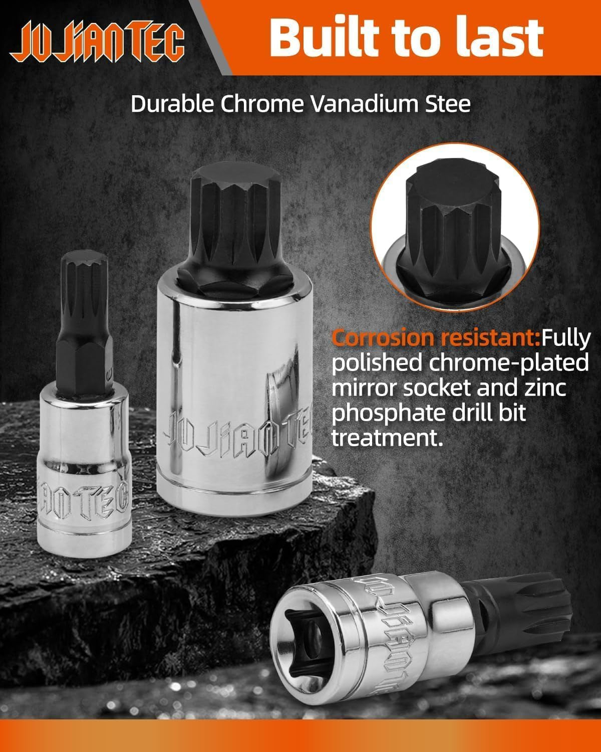 XZN Triple Square Spline Bit Socket Set, 10 Piece