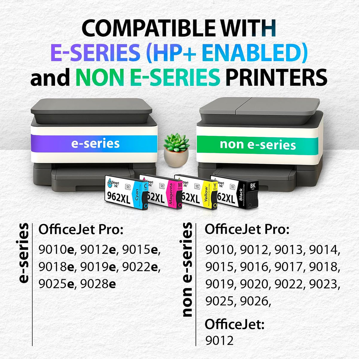 Remanufactured Ink Cartridges Replacement for HP 962XL 962 XL Combo Pack (962XL Black, Cyan, Magenta, Yellow) to Use with Officejet Pro 9015E 9018E 9025E 9012E 9015 9010 9012 9018 9020 9025